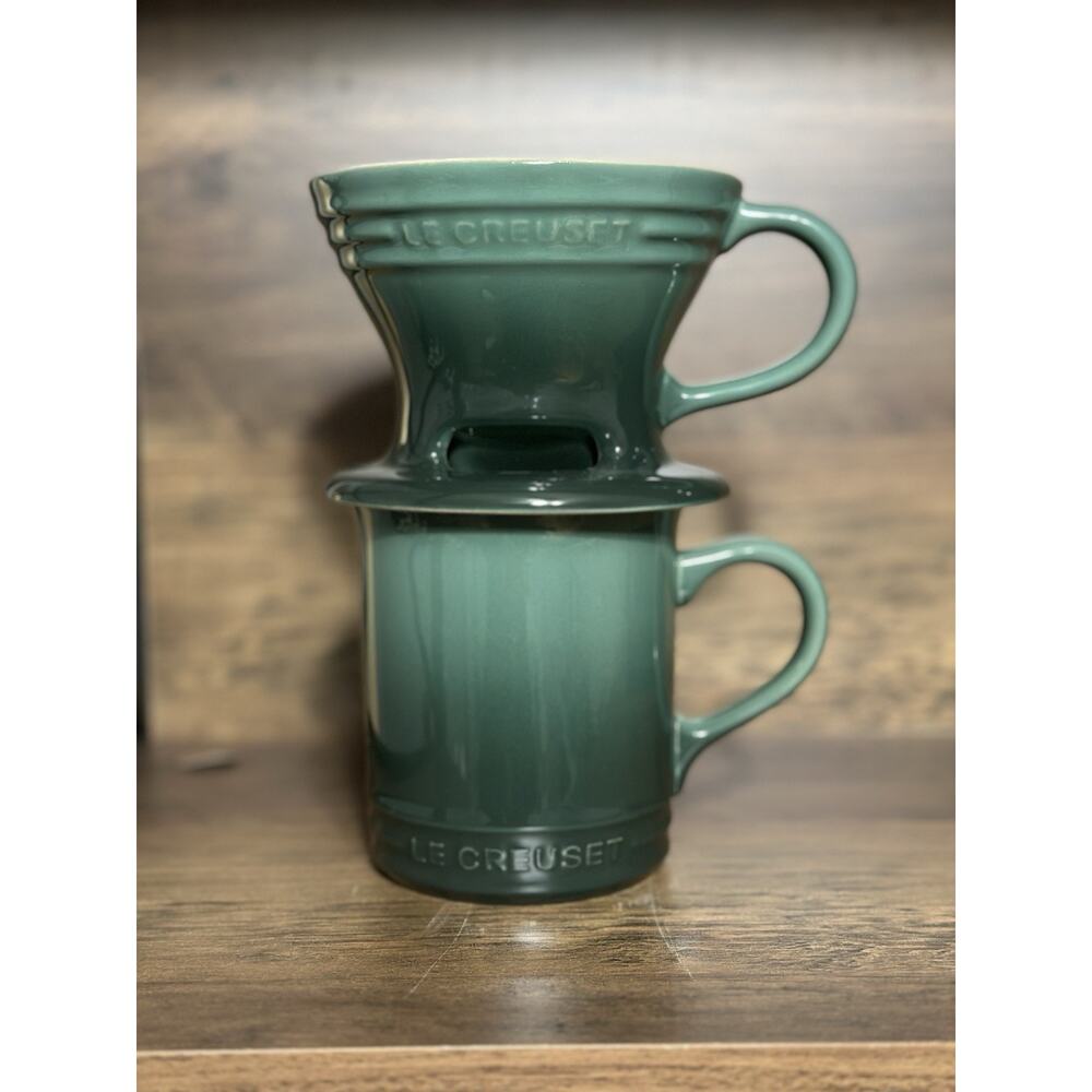 Le Creuset Pour Over Coffee Cone Stoneware Second Choix Artichoke Artichaut NEW - Picture 6 of 8